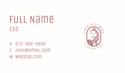 Woman Hair Fashion Business Card Image Preview