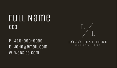 Elegant Apparel Lettermark Business Card Image Preview