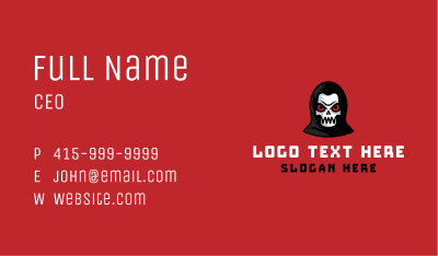 Grim Reaper Skull Business Card Image Preview