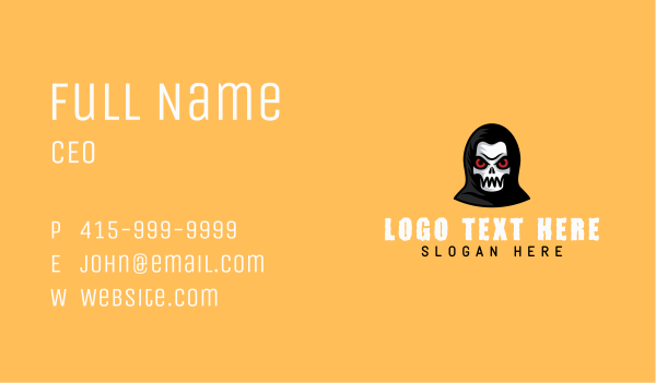 Grim Reaper Skull Business Card Design Image Preview