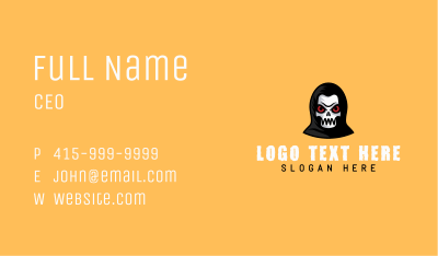 Grim Reaper Skull Business Card Image Preview