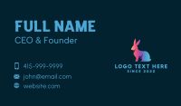 Gradient Rabbit Pet Animal Business Card Image Preview