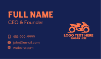 Orange Motorbike Motocycle Business Card Design