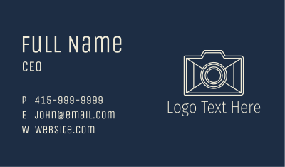 Minimalist Camera Gadget Business Card Image Preview