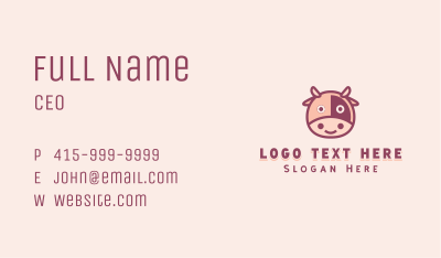 Cute Cow Head  Business Card Image Preview