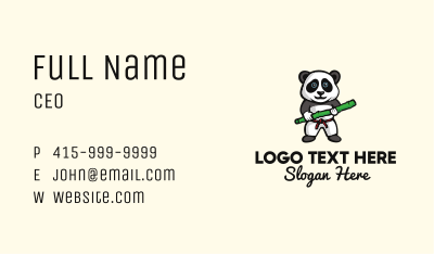 Kung Fu Panda Mascot Business Card