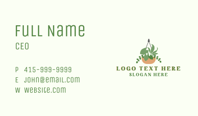 Hanging Garden Plant Business Card Image Preview