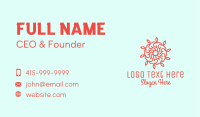 Red Flower Vine Business Card Image Preview