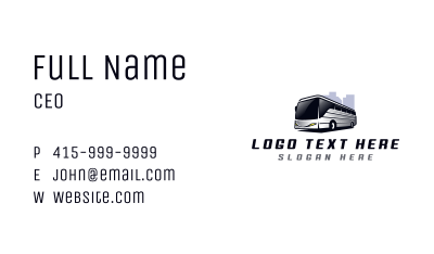 Bus Tour Transport Business Card Image Preview
