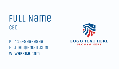 Eagle America Shield Business Card Image Preview