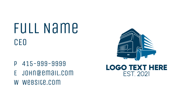 Transportation Automotive Truck  Business Card Design Image Preview