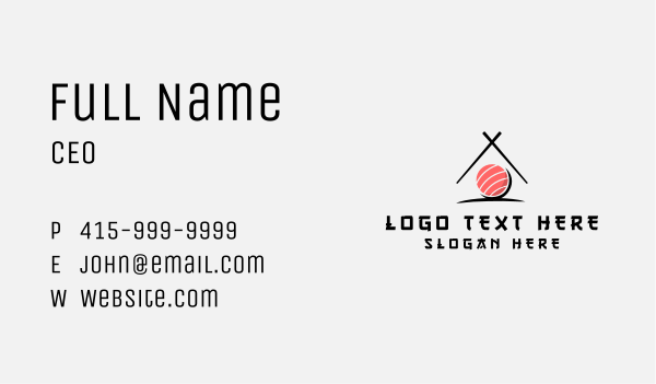 Japanese Sushi House Business Card Design Image Preview