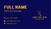 Luxury G & L Monogram Business Card Image Preview