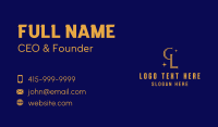 Luxury G & L Monogram Business Card Image Preview