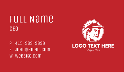 Red Man Hat Business Card
