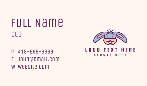 Cute Rabbit Mascot Business Card Design Image Preview