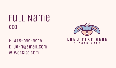 Cute Rabbit Mascot Business Card Image Preview