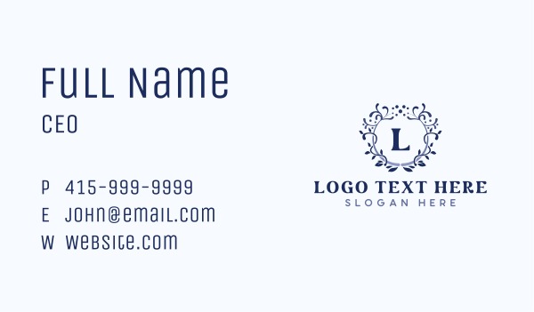 Floral Organic Ornament Business Card Design Image Preview