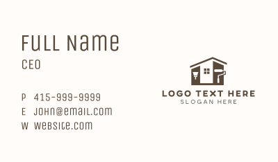 House Carpentry Renovation Business Card Image Preview