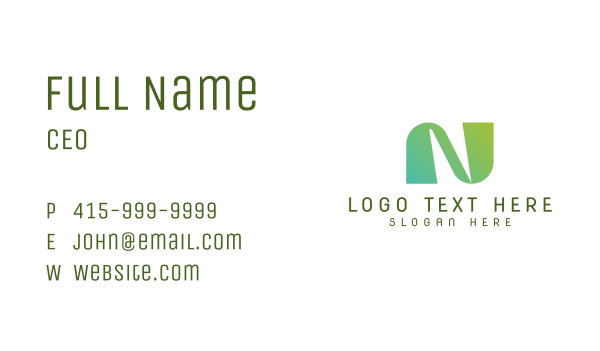 Modern Creative Letter N Business Card Design Image Preview