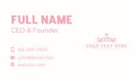 Pink Heart Hanger Business Card Design