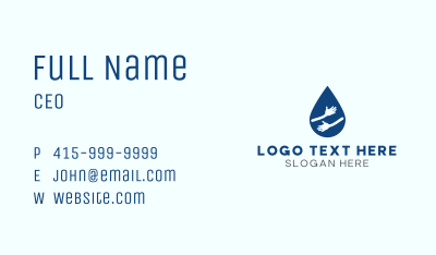 Water Droplet Hands Business Card Image Preview