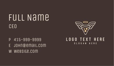 Pizza Angel Slice Business Card Image Preview