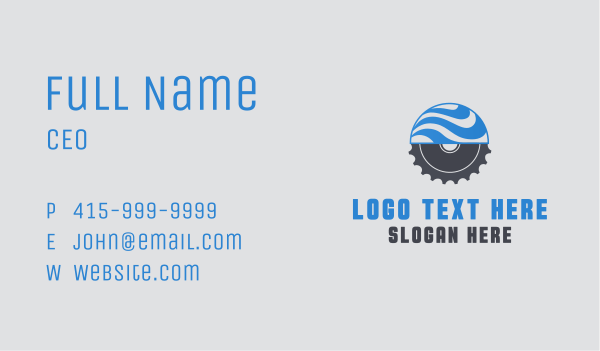 Global Cog Wheel Gear Business Card Design Image Preview