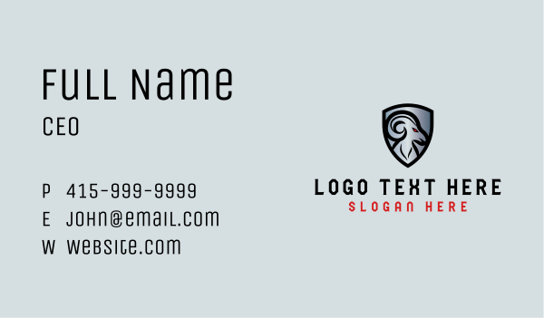 Ram Horn Shield  Business Card Design Image Preview