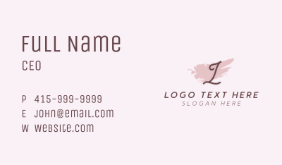 Feminine Brush Cosmetics Business Card Image Preview