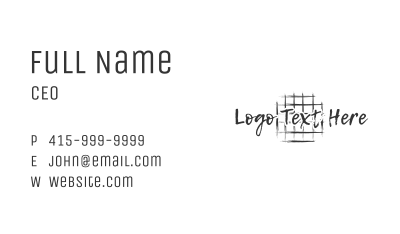 Led Pencil Wordmark Business Card