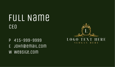 Shield Crown Crest Business Card Image Preview