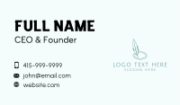 Blue Feather Quill Business Card Image Preview