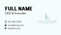 Blue Feather Quill Business Card Image Preview