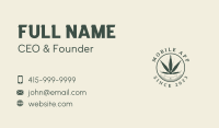 Natural Cannabis Plant Business Card Image Preview