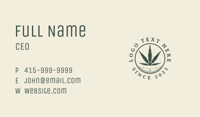 Natural Cannabis Plant Business Card Image Preview