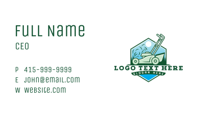Field Lawn Mower  Business Card Image Preview