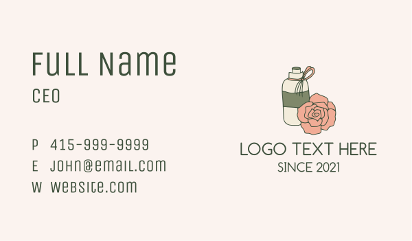 Rose Extract Oil  Business Card Design Image Preview