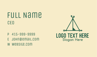 Camping Tent Business Card