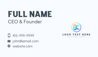 Tech Letter K Geometric Business Card Image Preview