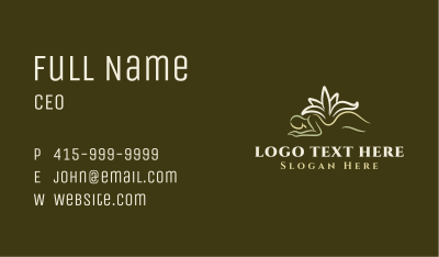 Relaxing Lotus Massage Business Card Image Preview
