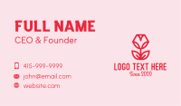 Geometric Pink Rose Business Card Image Preview