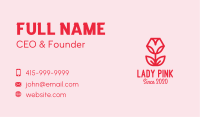 Geometric Pink Rose Business Card Image Preview