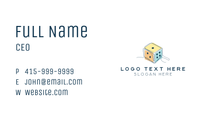 Minimalist Game Dice Business Card Image Preview