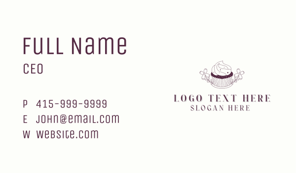 Sweet Cupcake Dessert Business Card Design Image Preview