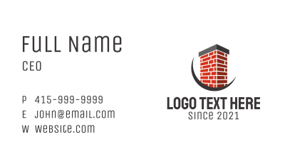 Brick Chimney Contractor  Business Card