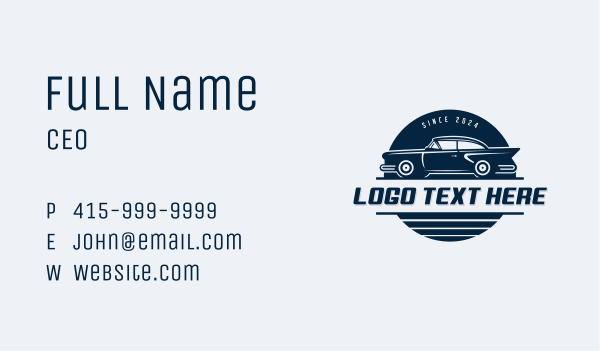 Detailing Retro Car Business Card Design Image Preview