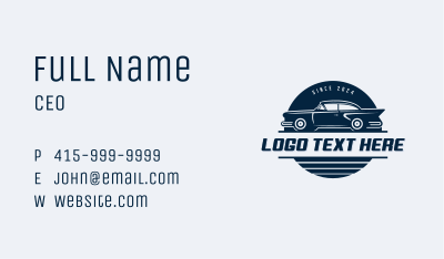 Detailing Retro Car Business Card Image Preview