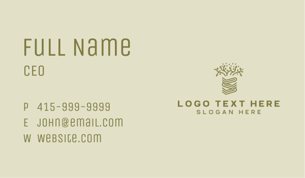 Book Tree Library Business Card Design Image Preview