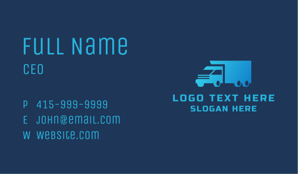 Freight Transport Truck  Business Card Design Image Preview